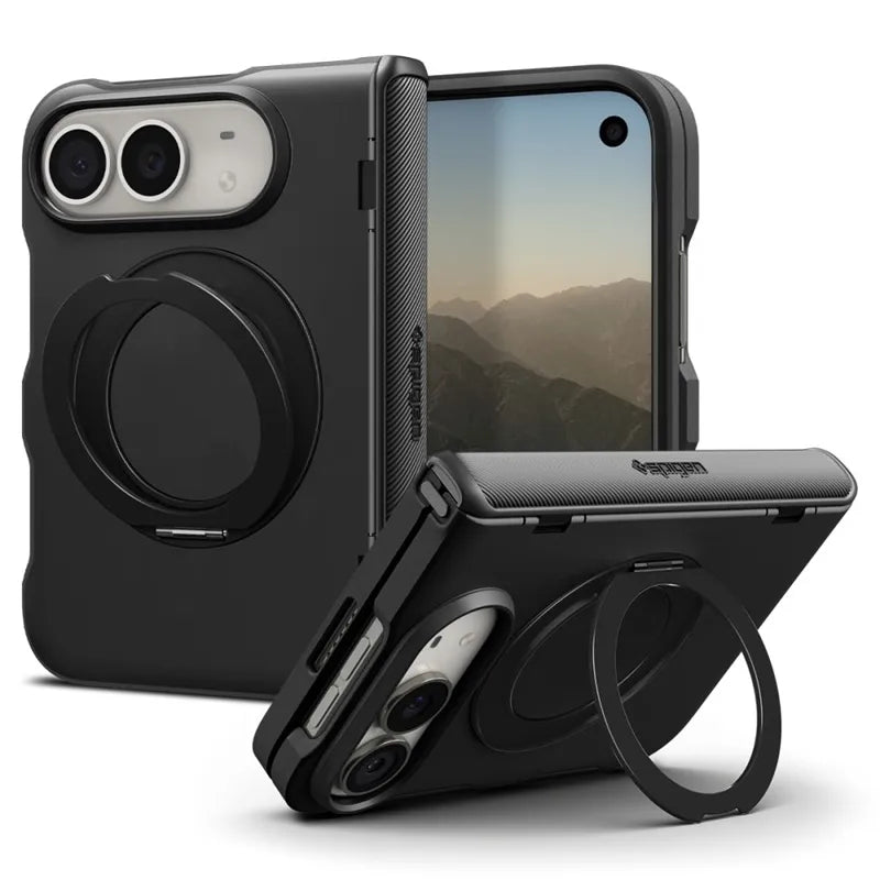 „Spigen Slim Armor Pro S MagSafe“ – dėklas „iPhone Duo“ (juodas)