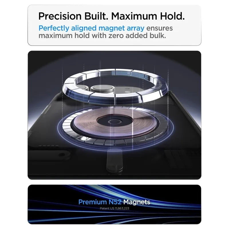 „Spigen Slim Armor Pro S MagSafe“ – dėklas „iPhone Duo“ (juodas)