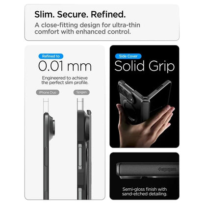 „Spigen Slim Armor Pro S MagSafe“ – dėklas „iPhone Duo“ (juodas)