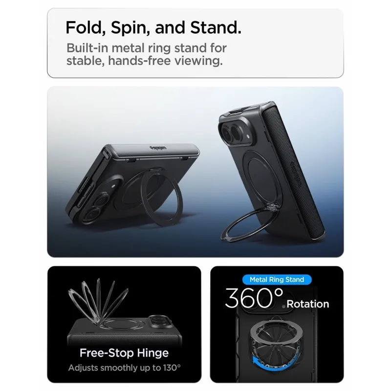 „Spigen Slim Armor Pro S MagSafe“ – dėklas „iPhone Duo“ (juodas)