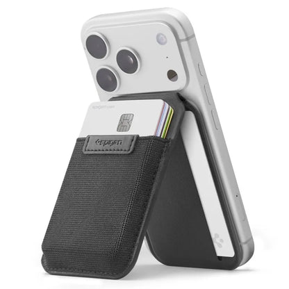 Spigen Slim Fold S314-4 MagSafe – magnetinė piniginė su stovo funkcija (juoda)