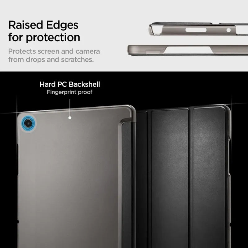 Spigen Smart Fold – dėklas, skirtas Samsung Galaxy Tab A11+ / A9+ (juodos spalvos)