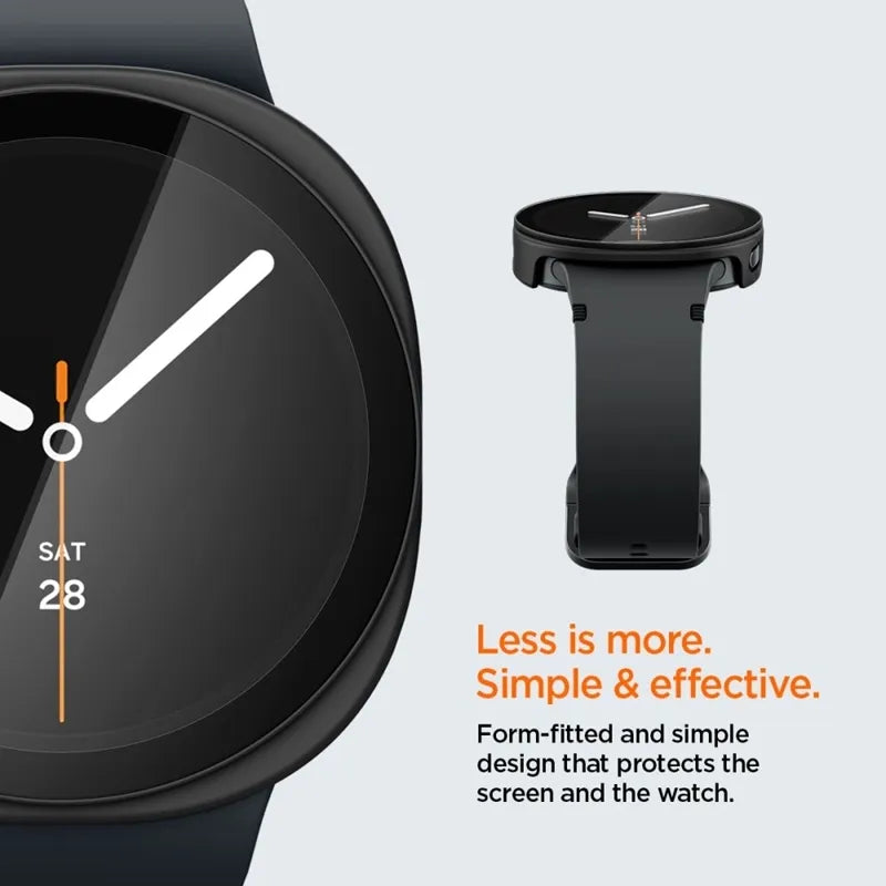 Spigen Thin Fit 360 – dėklas, skirtas Samsung Galaxy Watch 9 / 8 44 mm (juodas)