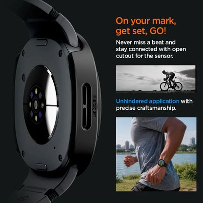 Spigen Thin Fit 360 – dėklas, skirtas Samsung Galaxy Watch 9 / 8 44 mm (juodas)