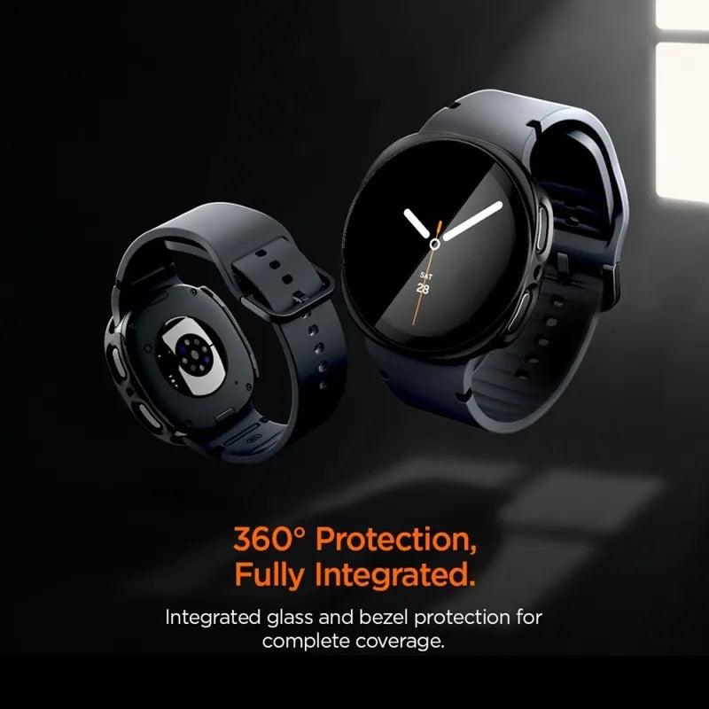 Spigen Thin Fit 360 – dėklas, skirtas Samsung Galaxy Watch 9 / 8 44 mm (juodas)
