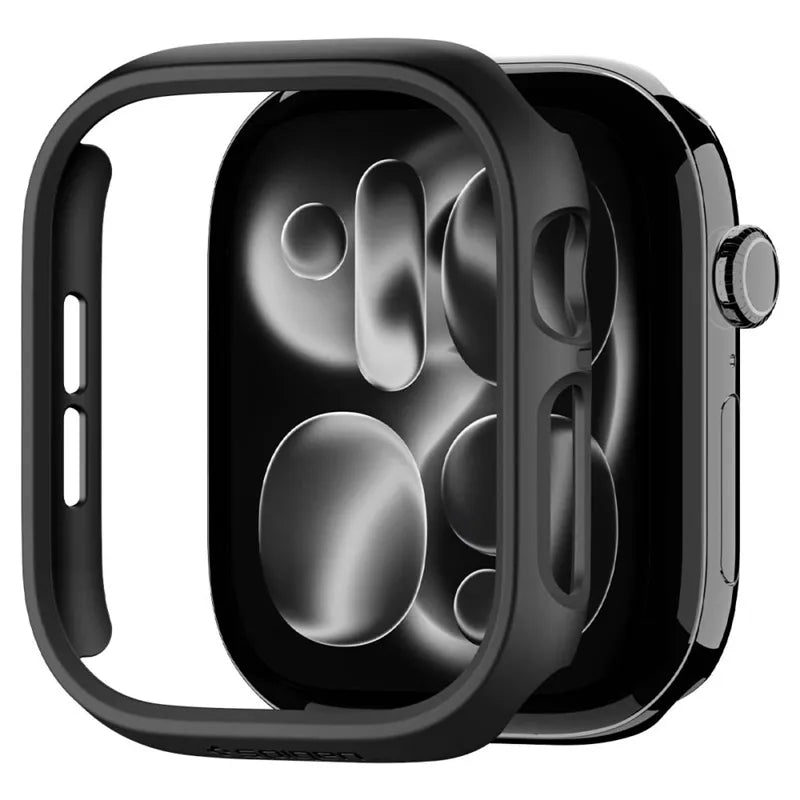 „Spigen Thin Fit“ dėklas, skirtas „Apple Watch 12“ (42 mm), juodas