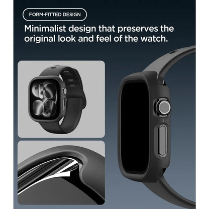 Spigen Thin Fit – dėklas, skirtas „Apple Watch 12“ (46 mm), juodas