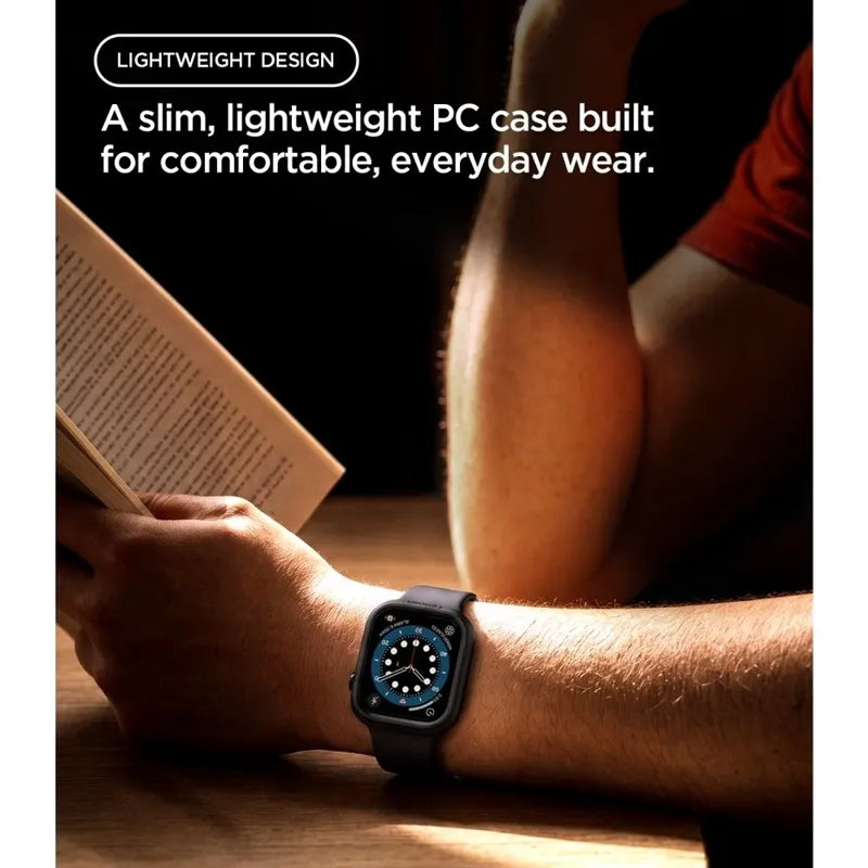 Spigen Thin Fit – dėklas, skirtas „Apple Watch 12“ (46 mm), juodas