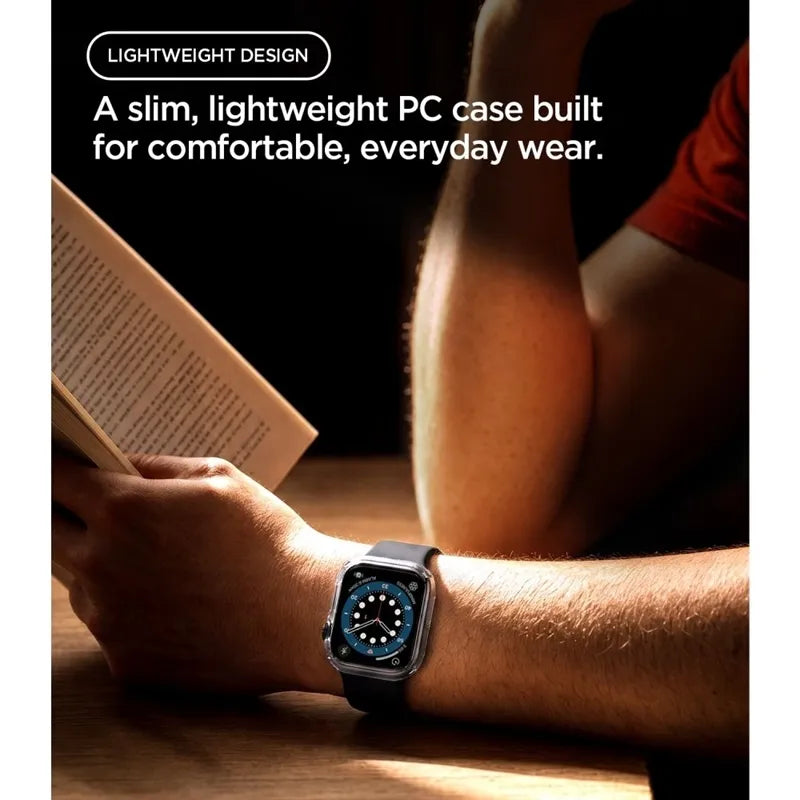Spigen Thin Fit – dėklas, skirtas „Apple Watch 12“, 46 mm (skaidrus)