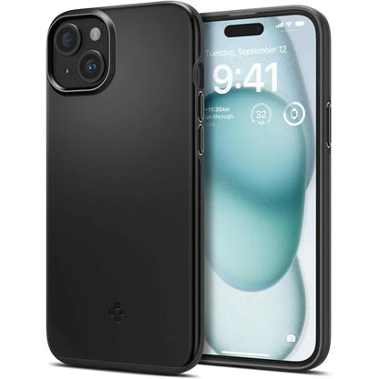Spigen Thin Fit – dėklas, skirtas iPhone 15 (juodas)