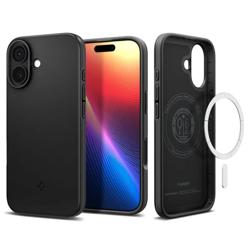Spigen Thin Fit Mag MagSafe - Dėklas iPhone 17 (Juodas)