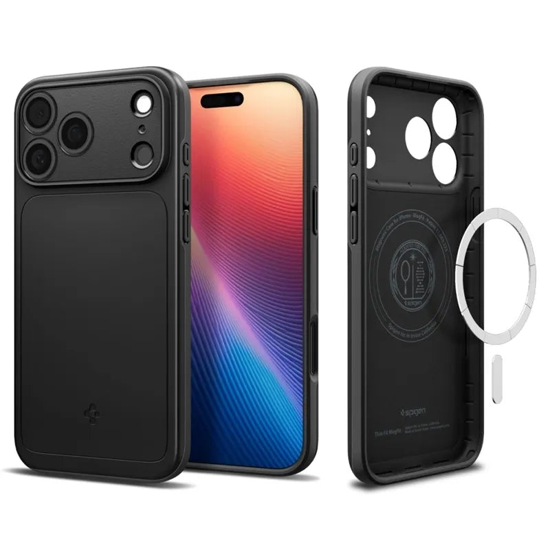 Spigen Thin Fit Mag MagSafe - Dėklas iPhone 17 Pro (Juodas)