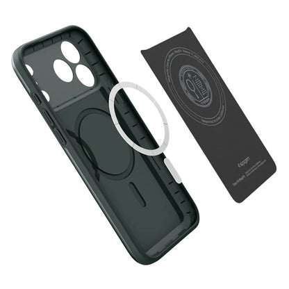 Spigen Thin Fit Mag MagSafe – dėklas, skirtas iPhone 18 Pro Max / 17 Pro Max (Abyss Green)