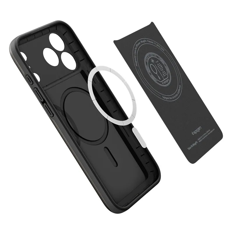 Spigen Thin Fit Mag MagSafe – dėklas, skirtas iPhone 18 Pro Max / 17 Pro Max (juodas)