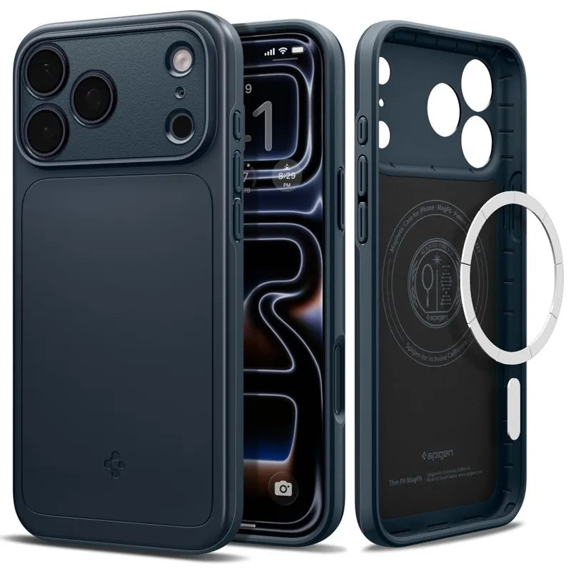 Spigen Thin Fit Mag MagSafe – dėklas, skirtas iPhone 18 Pro Max / 17 Pro Max (Metal Slate)