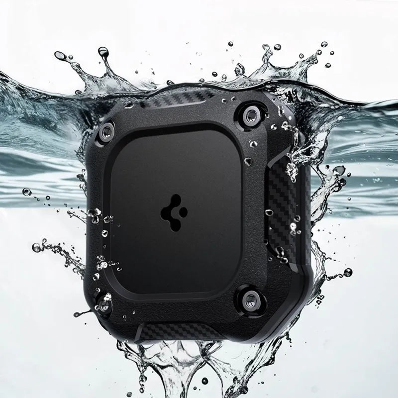 Spigen Tough Armor 4 vienetų pakuotė – dėklas Apple AirTag 1 / 2 (juodas) (4 vnt.)