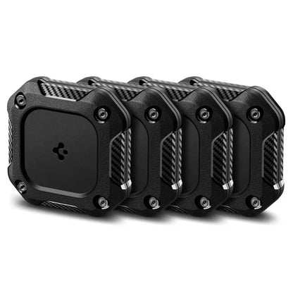 Spigen Tough Armor 4 vienetų pakuotė – dėklas Apple AirTag 1 / 2 (juodas) (4 vnt.)