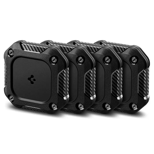 Spigen Tough Armor 4 vienetų pakuotė – dėklas Apple AirTag 1 / 2 (juodas) (4 vnt.)