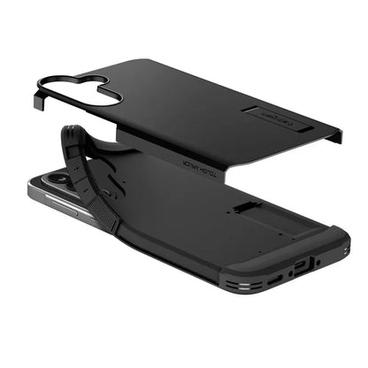 Spigen Tough Armor – dėklas Samsung Galaxy A37 5G telefonui (juodas)