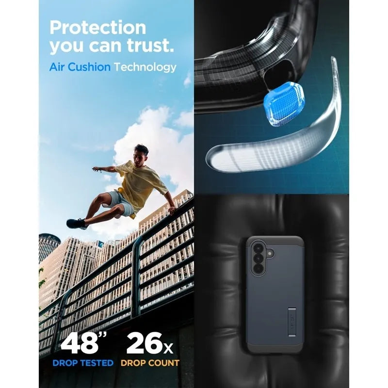 Spigen Tough Armor – dėklas Samsung Galaxy A57 5G telefonui (Metal Slate)