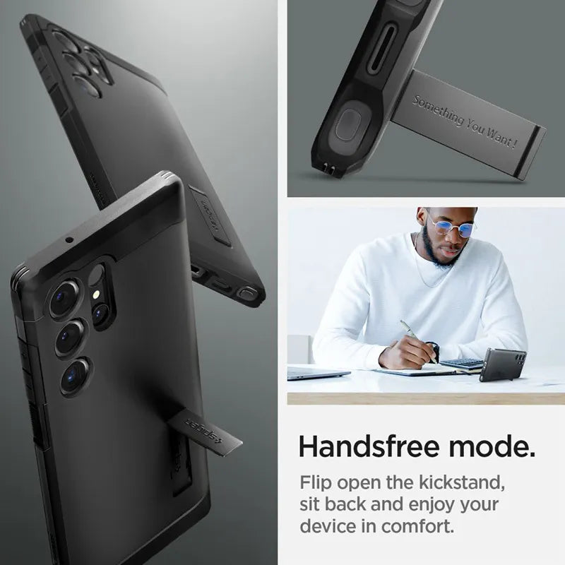 Spigen Tough Armor – dėklas Samsung Galaxy S24 Ultra (juodas)