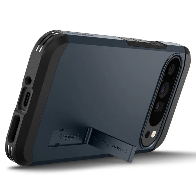 Spigen Tough Armor – dėklas, skirtas „Google Pixel 9 Pro XL“ (Metalo pilkumo)