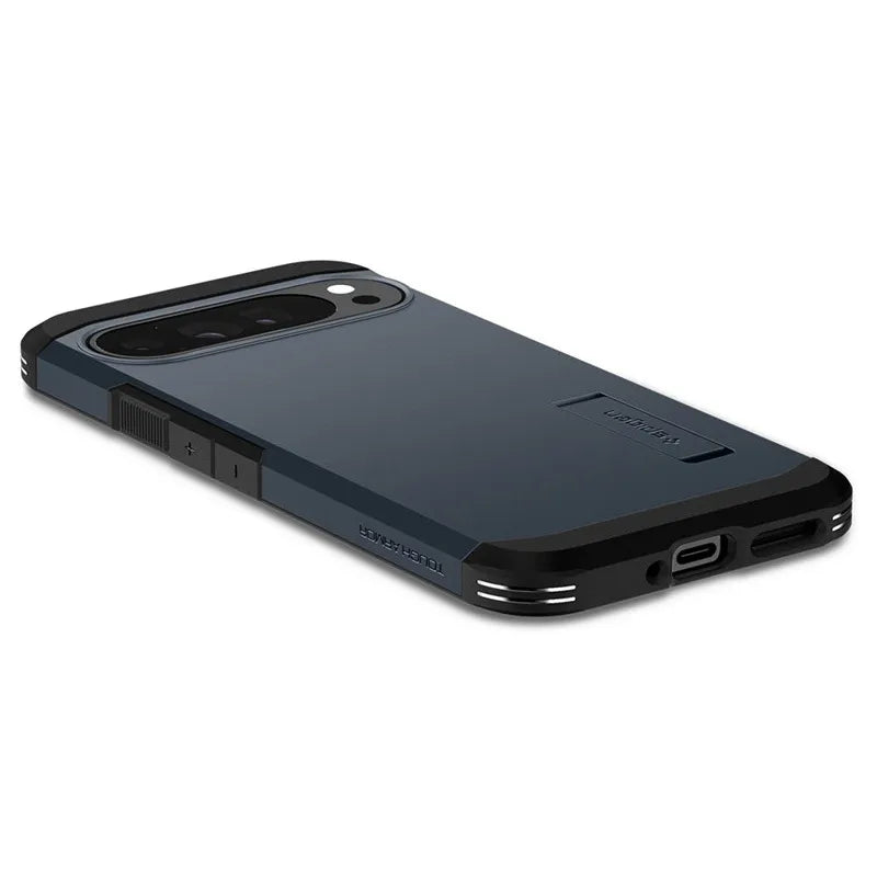 Spigen Tough Armor – dėklas, skirtas „Google Pixel 9 Pro XL“ (Metalo pilkumo)