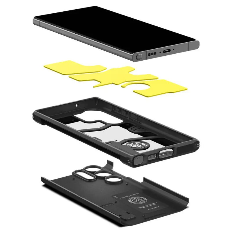 Spigen Tough Armor – dėklas, skirtas „Samsung Galaxy S23 Ultra“ (juodas)