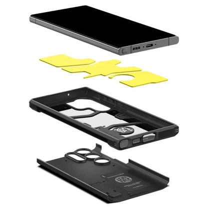 Spigen Tough Armor – dėklas, skirtas „Samsung Galaxy S23 Ultra“ (juodas)