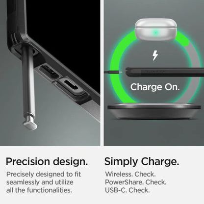 Spigen Tough Armor – dėklas, skirtas „Samsung Galaxy S23 Ultra“ (juodas)