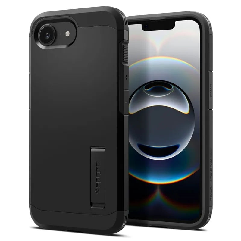 Spigen Tough Armor Mag dėklas MagSafe iPhone 17e / 16e (juodas)