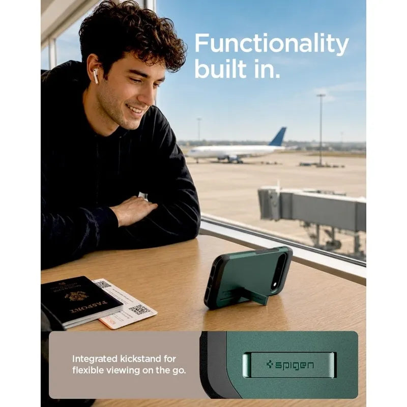 Spigen Tough Armor Mag MagSafe – dėklas Google Pixel 11 (Abyss Green)