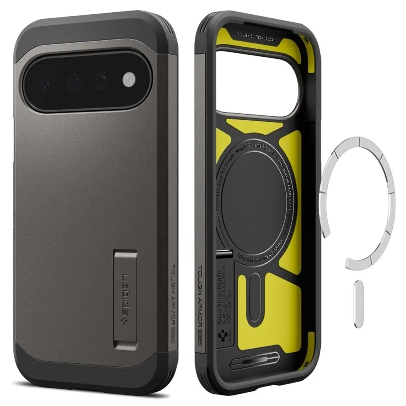 Spigen Tough Armor Mag MagSafe – dėklas Google Pixel 11 (Gunmetal)