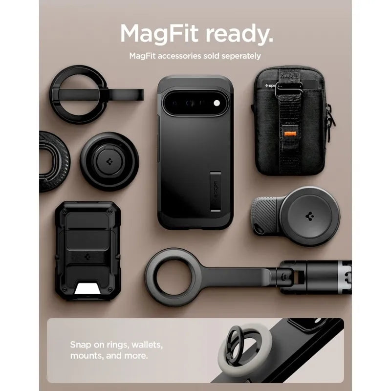 Spigen Tough Armor Mag MagSafe – dėklas Google Pixel 11 Pro XL (juodas)