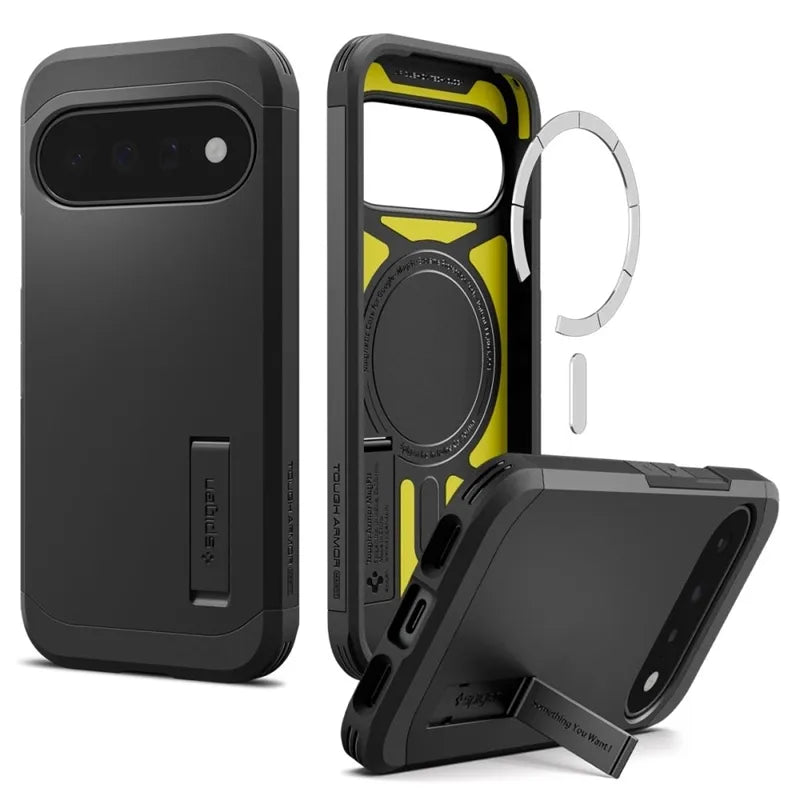 Spigen Tough Armor Mag MagSafe – dėklas Google Pixel 11 telefonui (juodas)