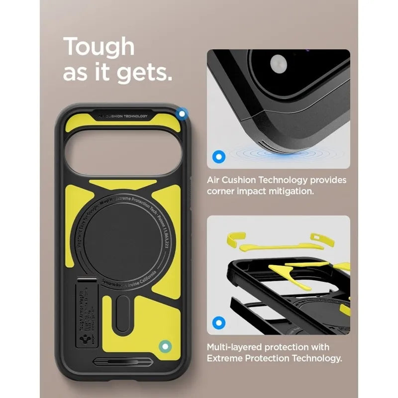Spigen Tough Armor Mag MagSafe – dėklas Google Pixel 11 telefonui (juodas)