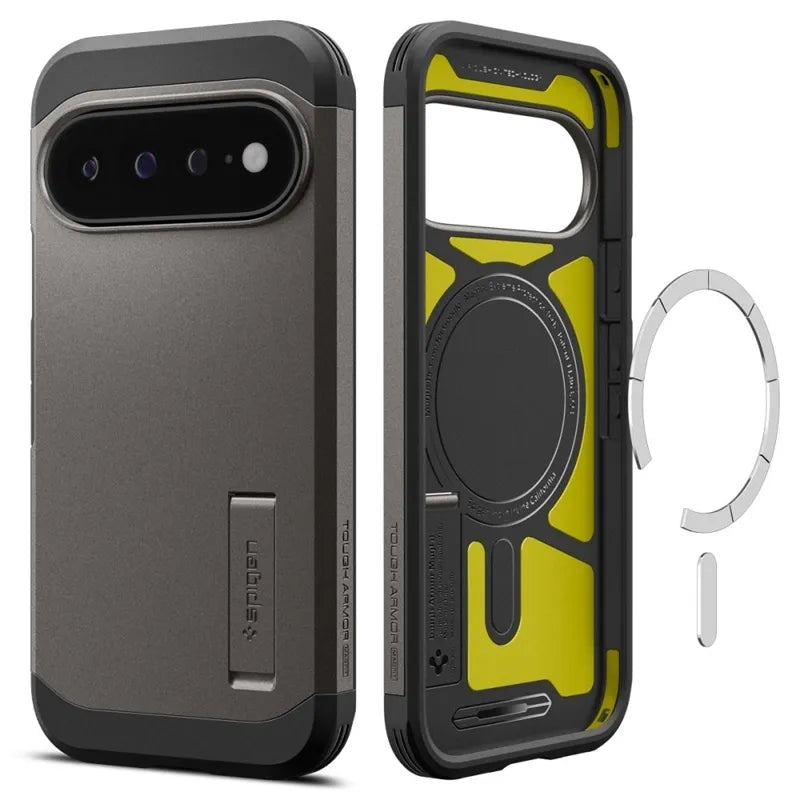 Spigen Tough Armor Mag MagSafe dėklas, skirtas Google Pixel 11 Pro XL (Gunmetal)