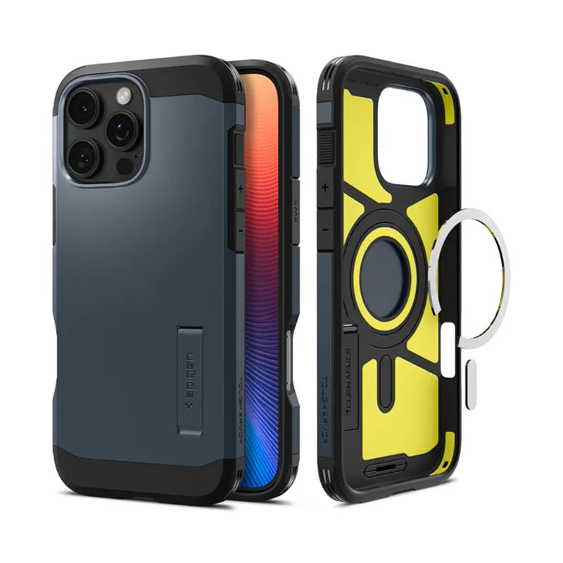 Spigen Tough Armor Mag MagSafe – dėklas, skirtas iPhone 16 Pro Max (Metal Slate)