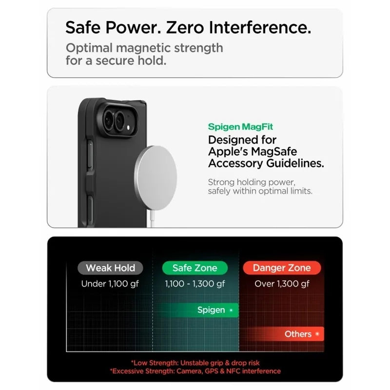 Spigen Tough Armor Mag MagSafe – „iPhone Duo“ dėklas (juodas)