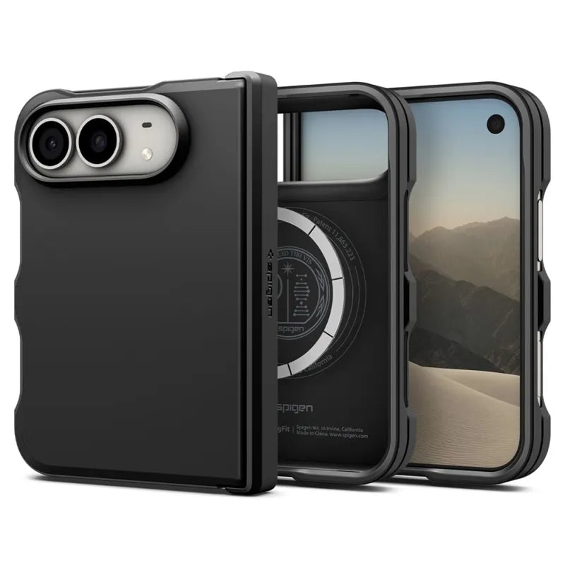 Spigen Tough Armor Mag MagSafe – „iPhone Duo“ dėklas (juodas)