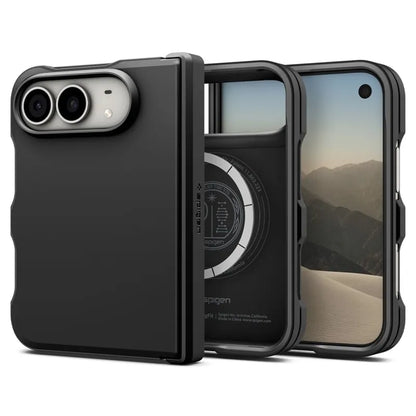 Spigen Tough Armor Mag MagSafe – „iPhone Duo“ dėklas (juodas)