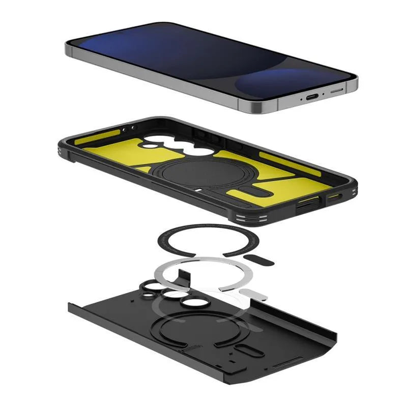 Spigen Tough Armor MagSafe – dėklas, skirtas Samsung Galaxy S24 FE (juodas)