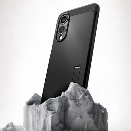 Spigen Tough Armor MagSafe – Dėklas, skirtas Samsung Galaxy S25 Edge (juodas)