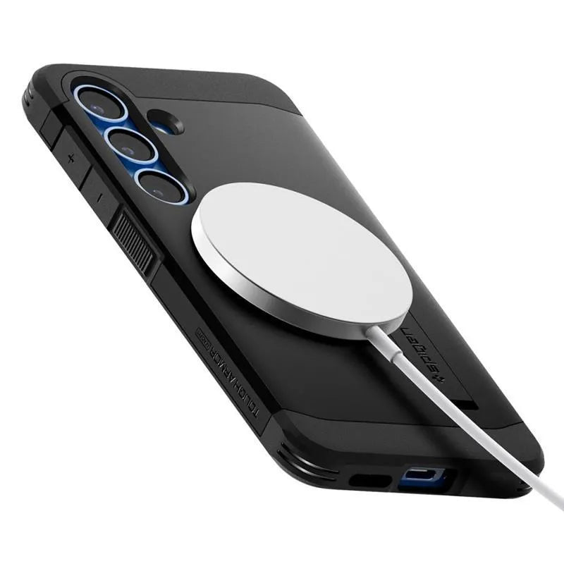 Spigen Tough Armor MagSafe – dėklas, skirtas „Samsung Galaxy S25“ (juodas)