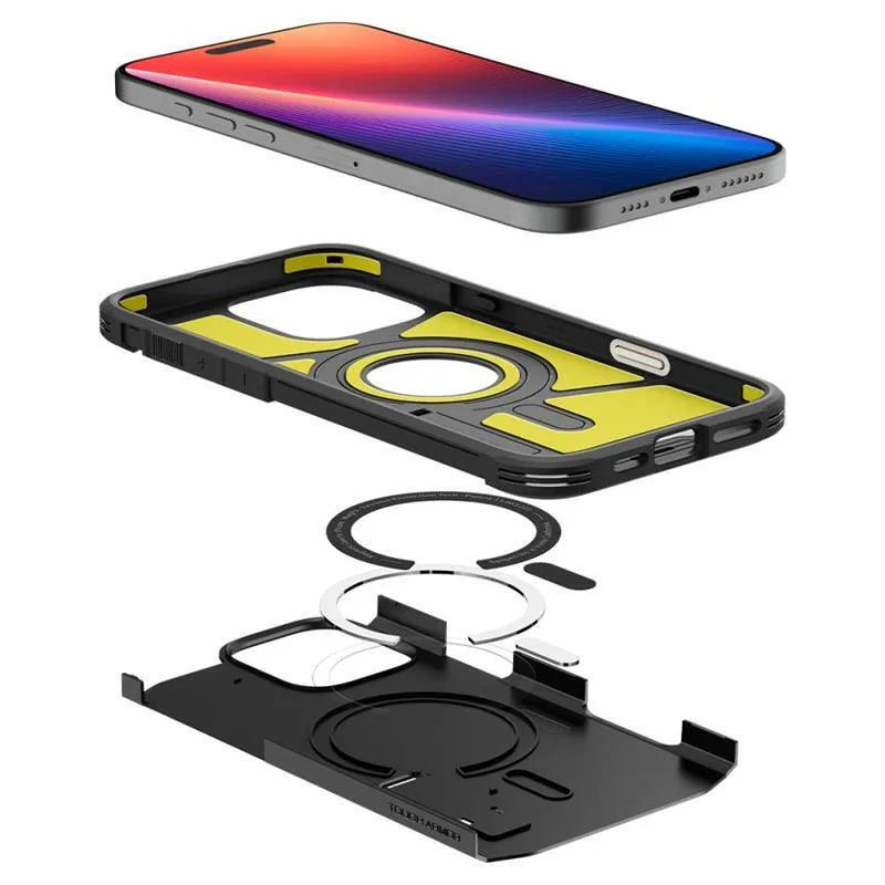 Spigen Tough Armor T Mag MagSafe – dėklas, skirtas „iPhone 16 Pro Max“ (juodas)