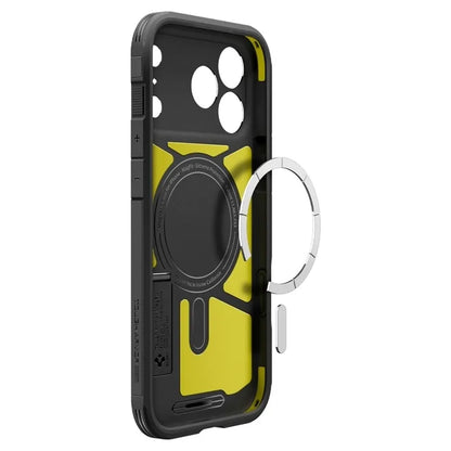 Spigen Tough Armor T Mag MagSafe – dėklas, skirtas iPhone 18 Pro / 17 Pro (juodas)