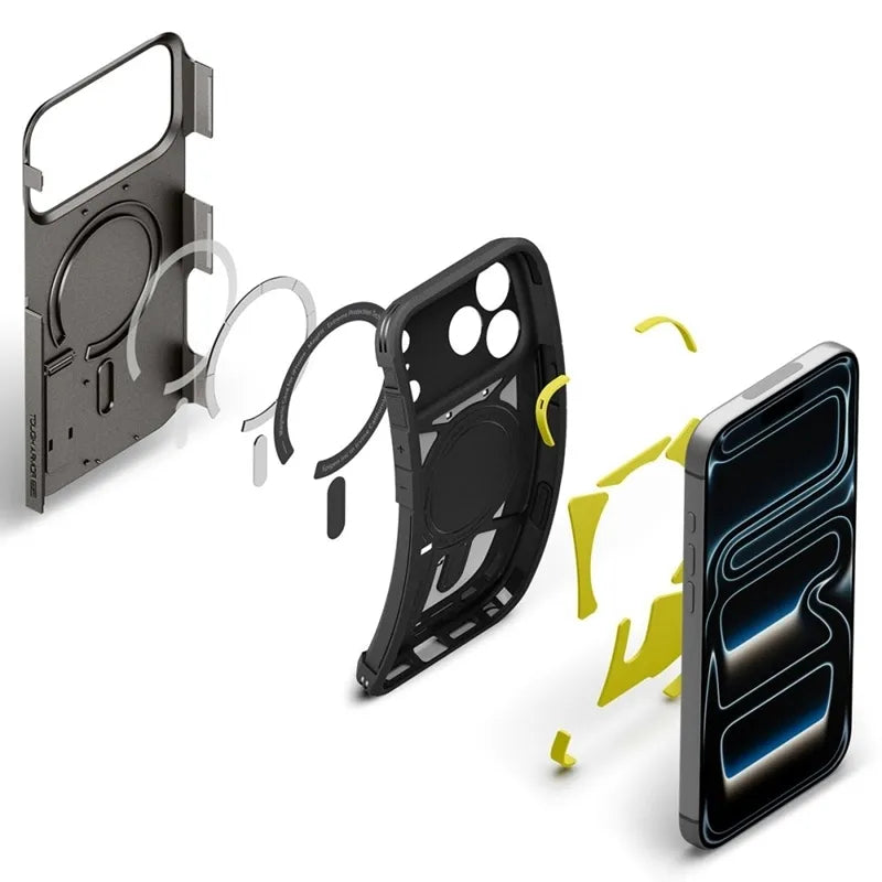 Spigen Tough Armor T Mag MagSafe – dėklas, skirtas iPhone 18 Pro Max / 17 Pro Max (Gunmetal)