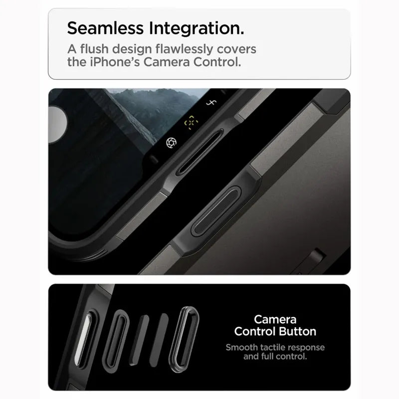 Spigen Tough Armor T Mag MagSafe – dėklas, skirtas iPhone 18 Pro Max / 17 Pro Max (Gunmetal)