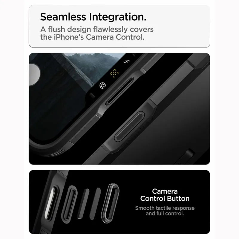 Spigen Tough Armor T Mag MagSafe – dėklas, skirtas iPhone 18 Pro Max / 17 Pro Max (juodas)