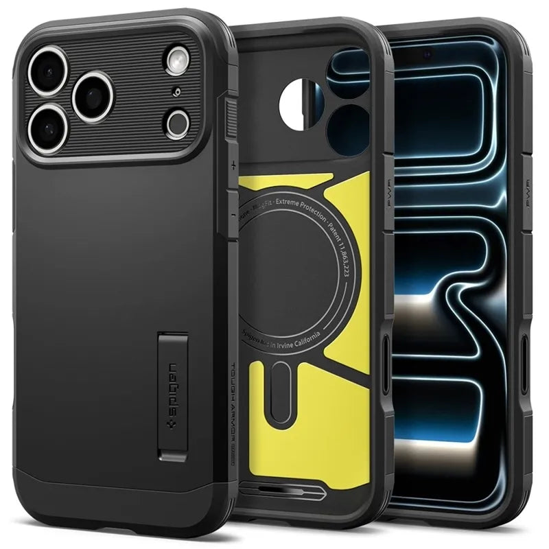Spigen Tough Armor T Mag MagSafe – dėklas, skirtas iPhone 18 Pro Max / 17 Pro Max (juodas)